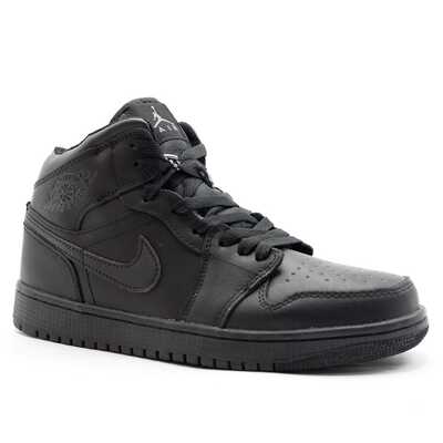 Nike Air Jordan 1 Retro Черные с мехом_mobile