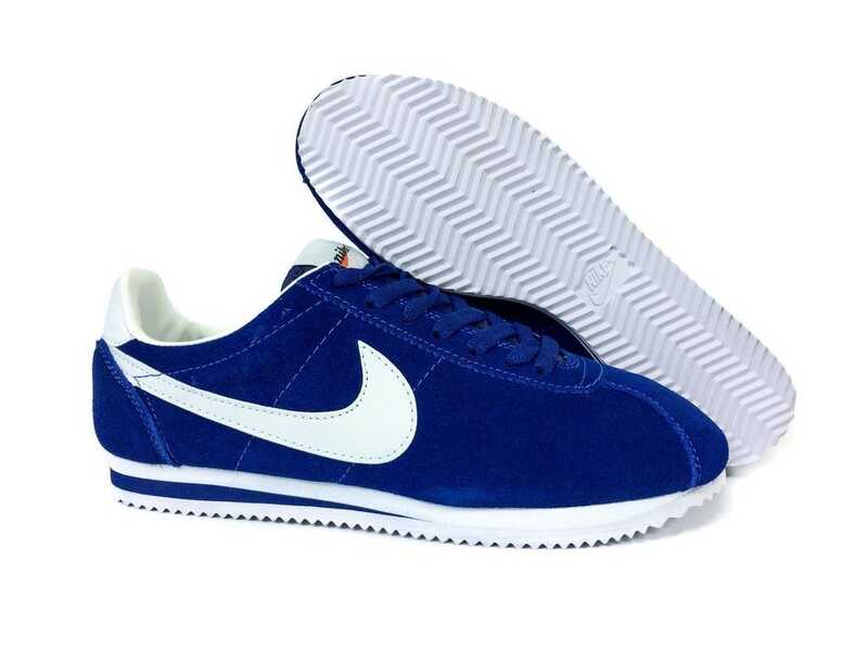 Nike Cortez Сине-белые замшевые